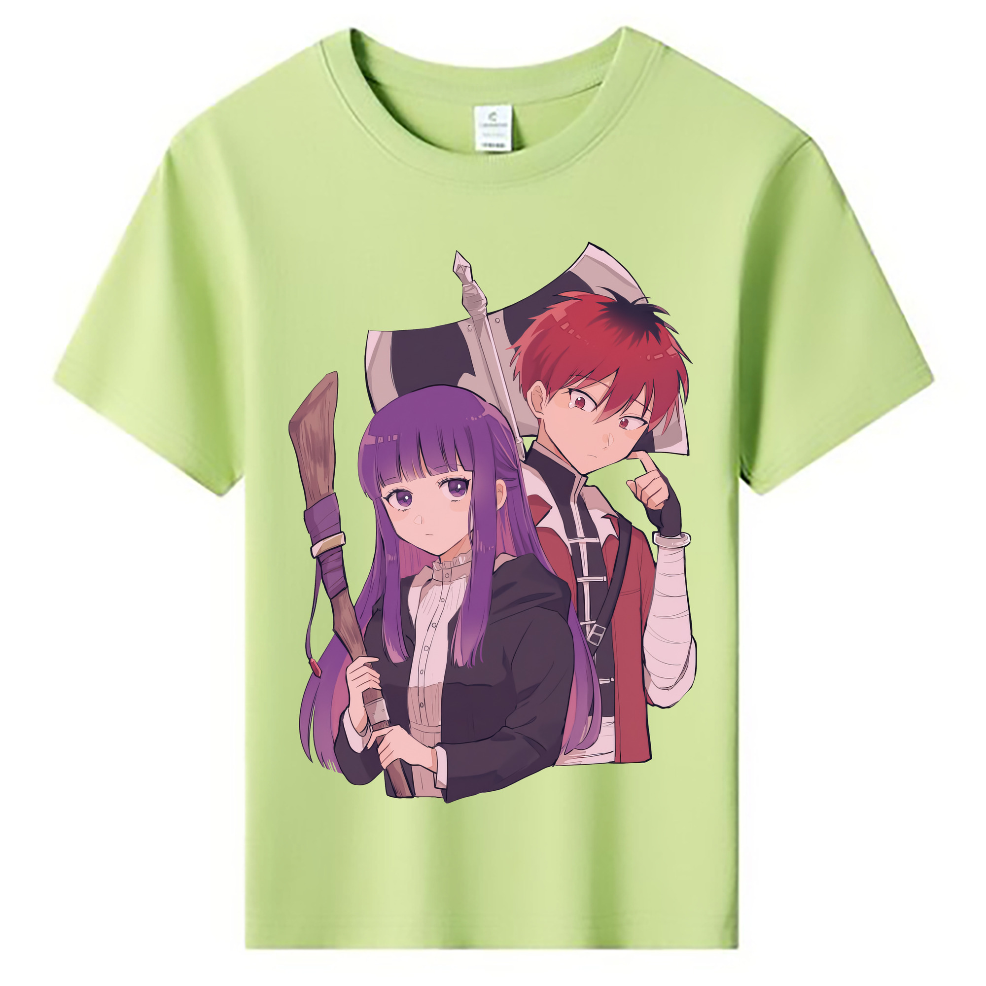 （画像用） 葬送のフリーレン Frieren 綿100％キッズTシャツ（フロントプリント）